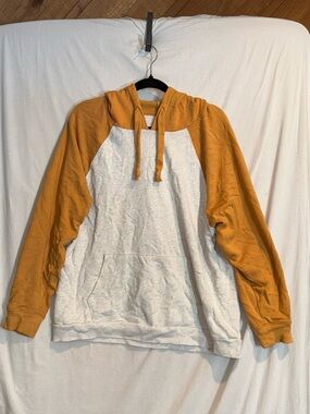 SO Mustard Yellow and Heather Gray Hoodie Pullover